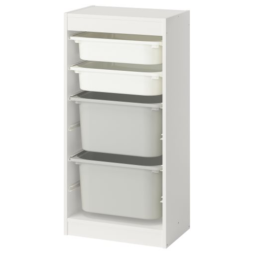 TROFAST, storage combination with boxes, 46x30x94 cm, 895.751.60