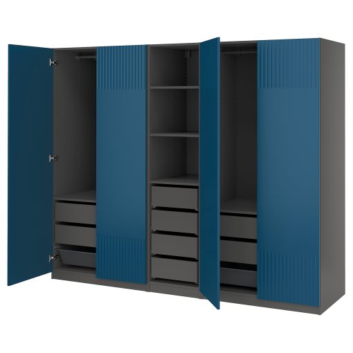 PAX/FYRUDDEN, wardrobe combination, 250x60x201 cm, 895.817.45