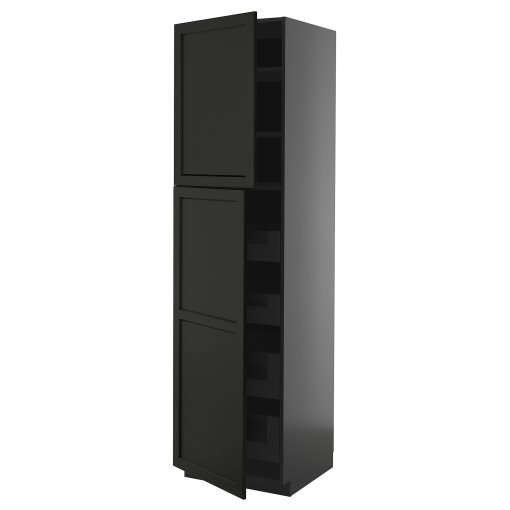 METOD/KNIVSHULT, high cabinet with 2 doors/4 drawers, 60x60x220 cm, 895.886.00