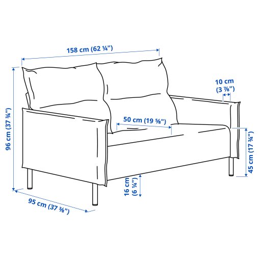 MANNARP, διθέσιος καναπές, 896.040.30
