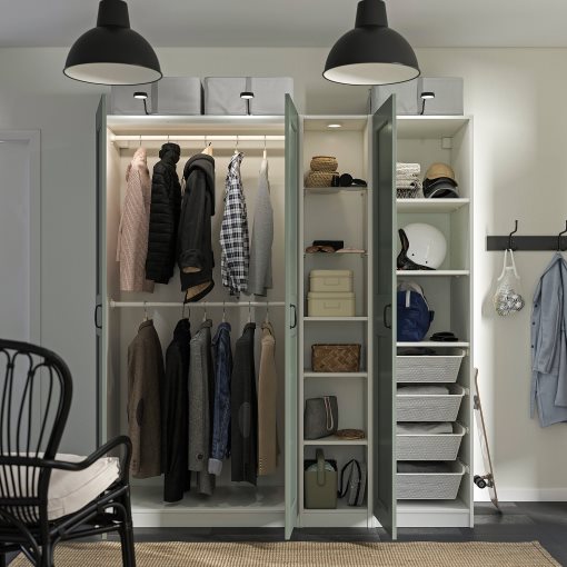 PAX/GRIMO, wardrobe combination, 255x60x236 cm, 896.071.56