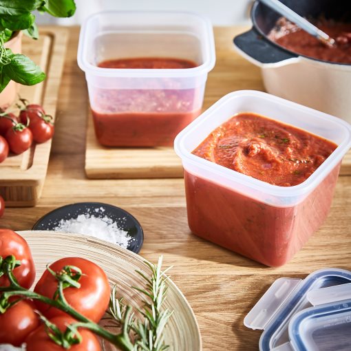 IKEA 365+, δοχείο αποθήκευσης τροφίμων τετράγωνο/πλαστικό, 1.4 l, 903.591.79