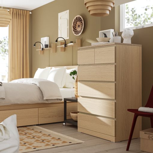 MALM, chest of 6 drawers, 904.036.05