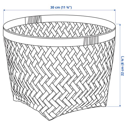 SALUDING, basket handmade, 30 cm, 905.031.86