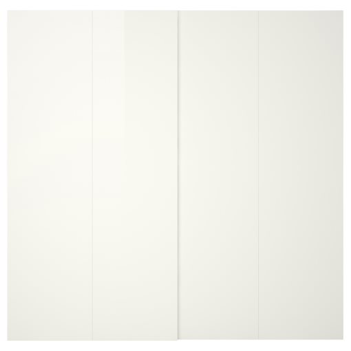 HASVIK, συρόμενη πόρτα/γυαλιστερό, 2 τεμ. 200x236 cm, 905.215.57
