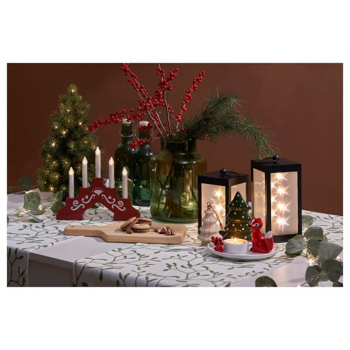 STRÅLA, table decoration with built-in LED light source/star/battery-operated, 20 cm, 905.324.43