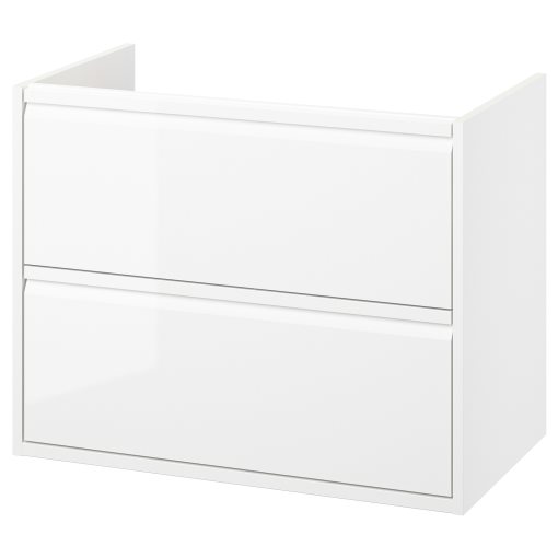ANGSJON, wash-stand with drawers/high-gloss, 80x48x63 cm, 905.350.88