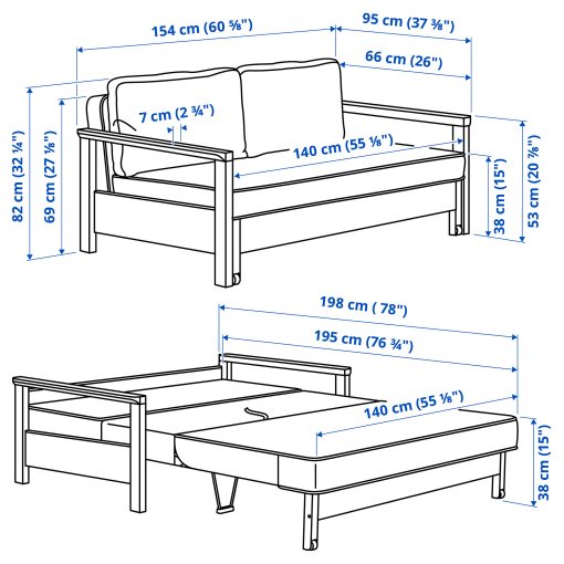 TORNSBORG, 2-seat sofa-bed, 905.846.58