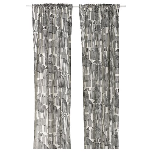 TEMPELFLY, curtains with heading tape/1 pair, 145x300 cm, 906.078.67