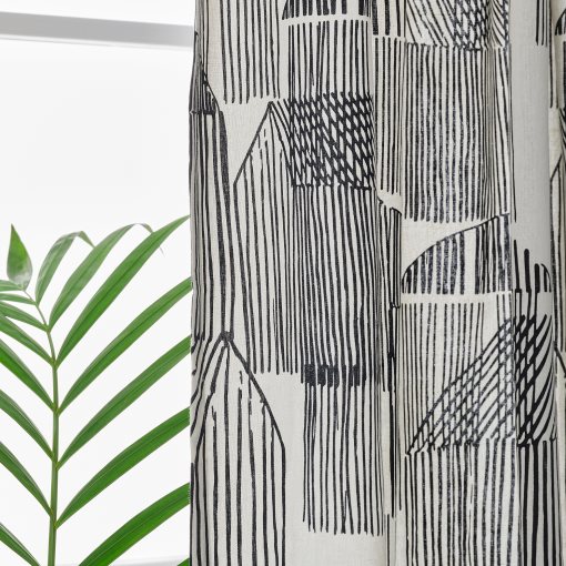 TEMPELFLY, curtains with heading tape/1 pair, 145x300 cm, 906.078.67