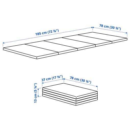 folding gym mat, 78x185 cm, 906.208.83