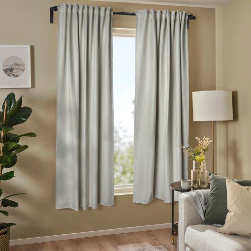 ANNAKAJSA, room darkening curtains with heading tape/1 pair, 145x280 cm, 906.408.95