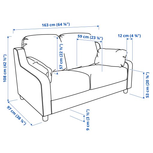 VINLIDEN, 2-seat sofa, 993.046.15