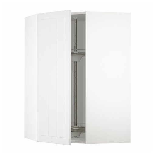 METOD, γωνιακό ντουλάπι τοίχου με καρουζέλ, 68x100 cm, 994.092.07