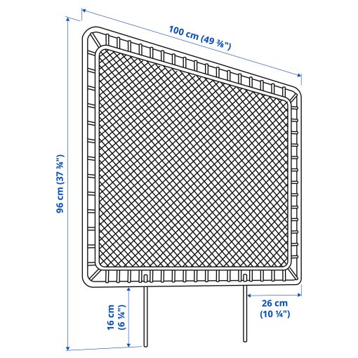 VEVELSTAD, bed frame with 1 headboard, 90x200 cm, 994.417.78