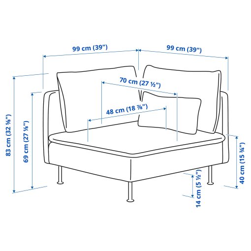 SÖDERHAMN, γωνιακό κάθισμα, 994.520.88