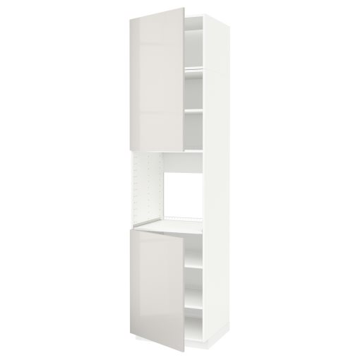 METOD, high cabinet for oven with 2 doors/shelves, 60x60x240 cm, 994.574.20