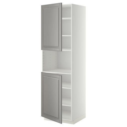 METOD, high cabinet for microwave with 2 doors/shelves, 60x60x200 cm, 994.580.09
