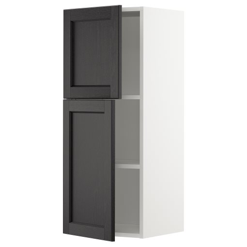 METOD, wall cabinet with shelves/2 doors, 40x100 cm, 994.581.94