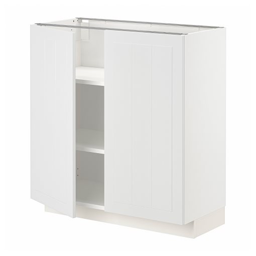 METOD, base cabinet with shelves/2 doors, 80x37 cm, 994.636.14