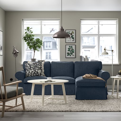 EKTORP, 3-seat sofa with chaise longue, 995.090.37
