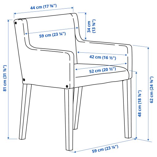 MÅRENÄS, chair with armrests, 995.143.88
