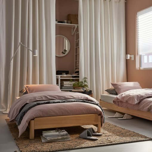 UTÅKER, stackable bed with 2 mattresses/2 pack, 80x200 cm, 995.215.10