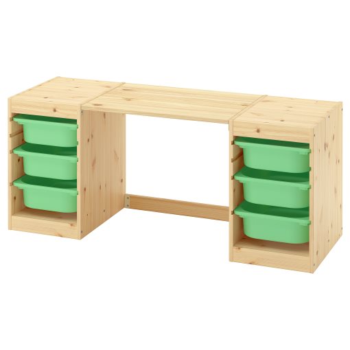TROFAST, desk with storage boxes, 124x44x52 cm, 996.139.44