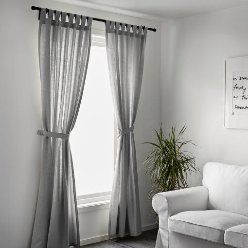 LENDA, curtains with tie-backs, 1 pair, 003.191.78 - IKEA Greece LENDA, curtains with tie-backs, 1 pair, 003.191.78