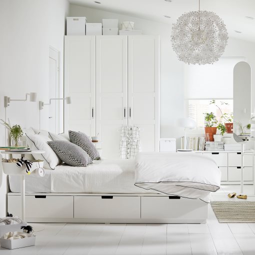 NORDLI, bed with storage, 160x200 cm, 003.498.49