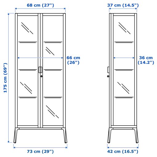 MILSBO, glass-door cabinet, 003.964.16