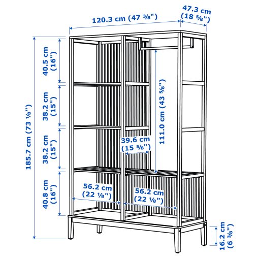 NORDKISA, open wardrobe with sliding door, 004.394.68