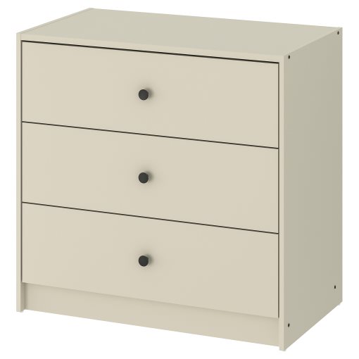 GURSKEN, chest of 3 drawers, 69x67 cm, 004.863.27