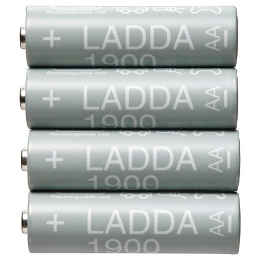LADDA, rechargeable battery HR6 AA 1.2V, 4 pack, 005.098.14