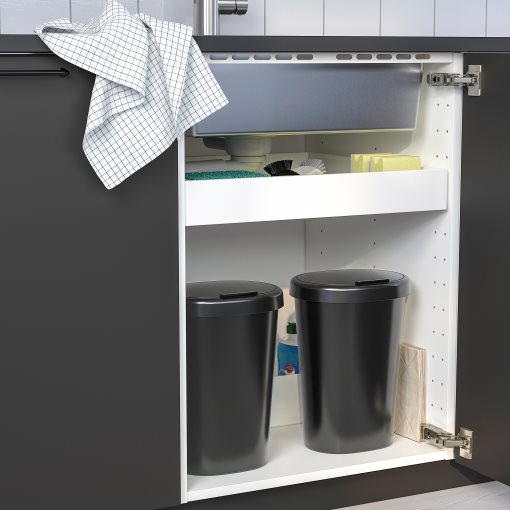 HÖLASS, bin with lid, 8 l, 005.205.00