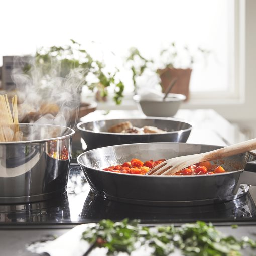 SLATROCKA, 4-piece cookware kit with detachable handle, 005.605.86