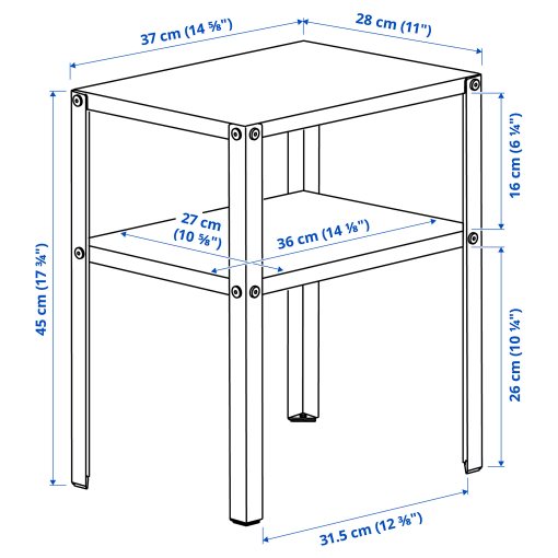 KNARREVIK, bedside table, 37x28 cm, 005.763.18
