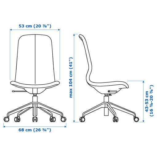 LÅNGFJÄLL, swivel chair, 092.524.80