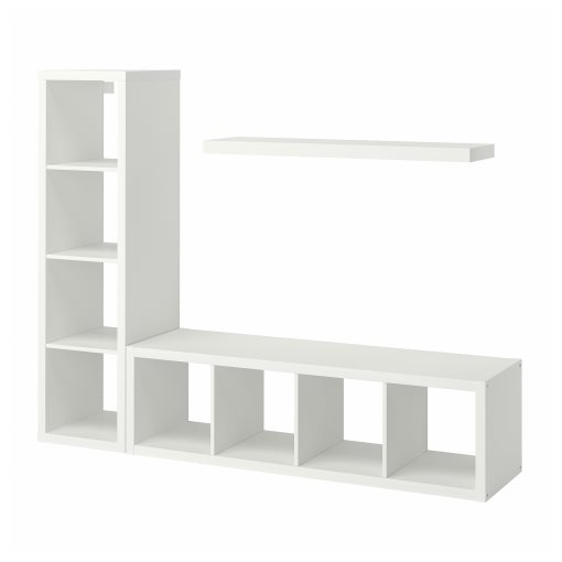 KALLAX/LACK, storage combination with shelf, 189x39x147 cm, 093.986.75