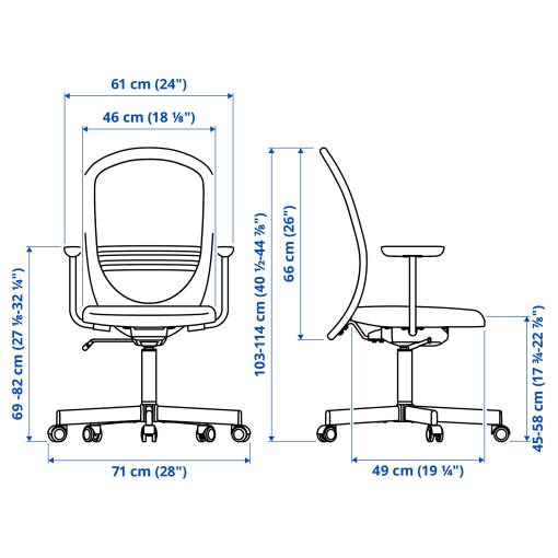 FLINTAN, office chair with armrests, 094.244.67