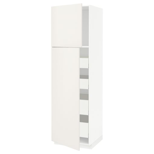 METOD, high cabinet with 2 doors/4 drawers, 60x60x200 cm, 094.599.37