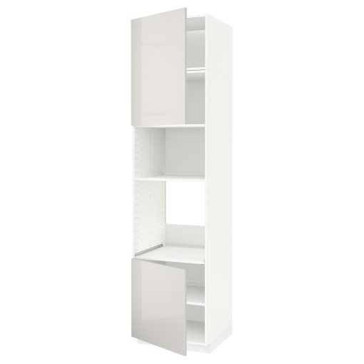 METOD, high cabinet for oven/microwave with 2 doors/shelves, 60x60x240 cm, 094.653.54