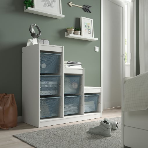 TROFAST, storage combination with boxes, 99x44x94 cm, 094.808.68