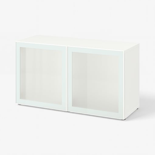 BESTÅ, shelf unit with doors, 120x42x64 cm, 094.892.27