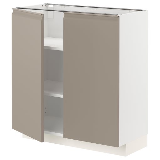 METOD, base cabinet with shelves/2 doors, 80x37 cm, 094.921.83