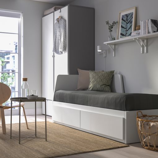 FLEKKE, κρεβάτι επισκέπτη day bed 2 συρτάρια/2 στρώματα, 80x200 cm, 094.959.35