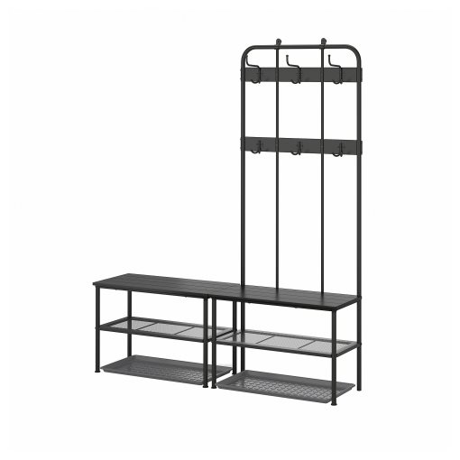 NIPÅSEN/BAGG, hallway furniture, set of 4, 095.761.68