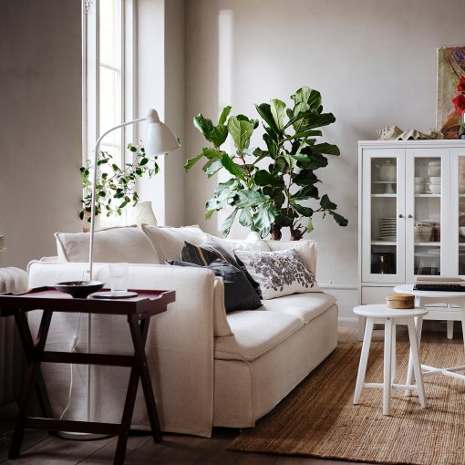 IDANÄS, cabinet with bi-folded glass doors, 121x50x135 cm, 104.960.38