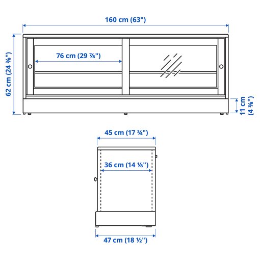 HAVSTA, έπιπλο TV με μπάζα, 160x47x62 cm, 105.292.70
