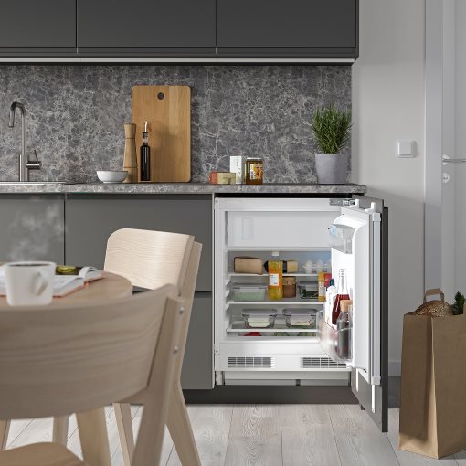TYLLSNAS, under counter integrated fridge with freezer compartment/IKEA 500, 92/15 l, 105.683.51